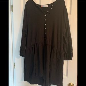 Free People Beach black tunic dress sz L